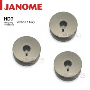 JANOME GENUINE HD9 V1 Large Jumbo Metal Version 1 Bobbins 770591001 - x3 - Picture 1 of 2