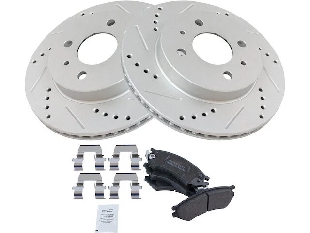 Kit de pastillas de freno delanteras y rotor TRQ 28NY56W para Saturn SC1 1993-2002 Foto 1 de 1