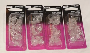 Lot of 32 Clear Shelf Pegs (4 packs of 8 ea.) 1/4" Peg, Brand New in Package - Picture 1 of 5