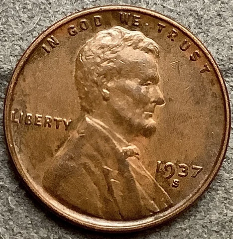 1937 S * Lincoln Wheat Cent - High Grade ~ X040 Cover