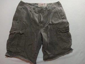 Aeropostale Green Solid Zip/Button 100% Cotton Cargo Shorts Men's Size 36 - Picture 1 of 10