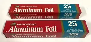 2 Vintage Originalkartons KMART Aluminiumfolie 25 Quadratfuß jede Requisite Neu aus altem Lagerbestand versiegelt - Bild 1 von 3