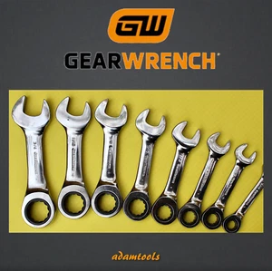 GearWrench Stubby Ratcheting Imperial (AF) Combination Spanner, Choose - Picture 1 of 9