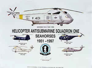 Navy Helicopters, HS-1, Print, Aviation Art, Ernie Boyette - Picture 1 of 1