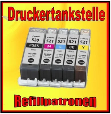 Refill Org. PGI-520 CLI-521 Canon Pixma Mp 560 620 630 640 980 990 MX 860 870 - Image 1 of 4