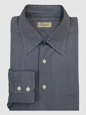 $475 Charvet Мужская синяя полоса длинным рукавом рубашка на пуговицах размер 42/16,5 - Изображение 1 из 4