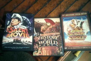 Mel Brooks' Silent Movie, History of the World Pt. 1, Blazing Saddles DVDs LN - Picture 1 of 1