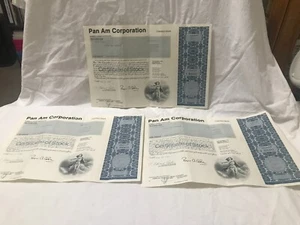 3ea Pan Am Corporation Stock Certificates - Picture 1 of 2