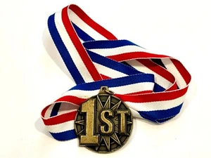 1st Place Medal / Ribbon! First Place Award - Red/White/Blue - Picture 1 of 1
