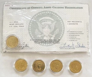 (5) 2007 DOLLAR P & D GOLD COINS Sealed UNCIRULATEDWASHINGTO JEFFERSON JOHN ADAM - Picture 1 of 12