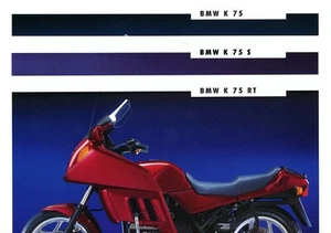 Original Prospektblätter BMW K 75 / K 75 RT / K 75 S Motorrad Werbeblatt (A413 - Picture 1 of 5