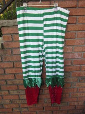 Nuevas Etiquetas Nuevo Con Etiquetas Pantalones para Dormir Navidad Feo Loco Elfo Estilo Verde/Rojo Damas Talla 3X Foto 1 de 2