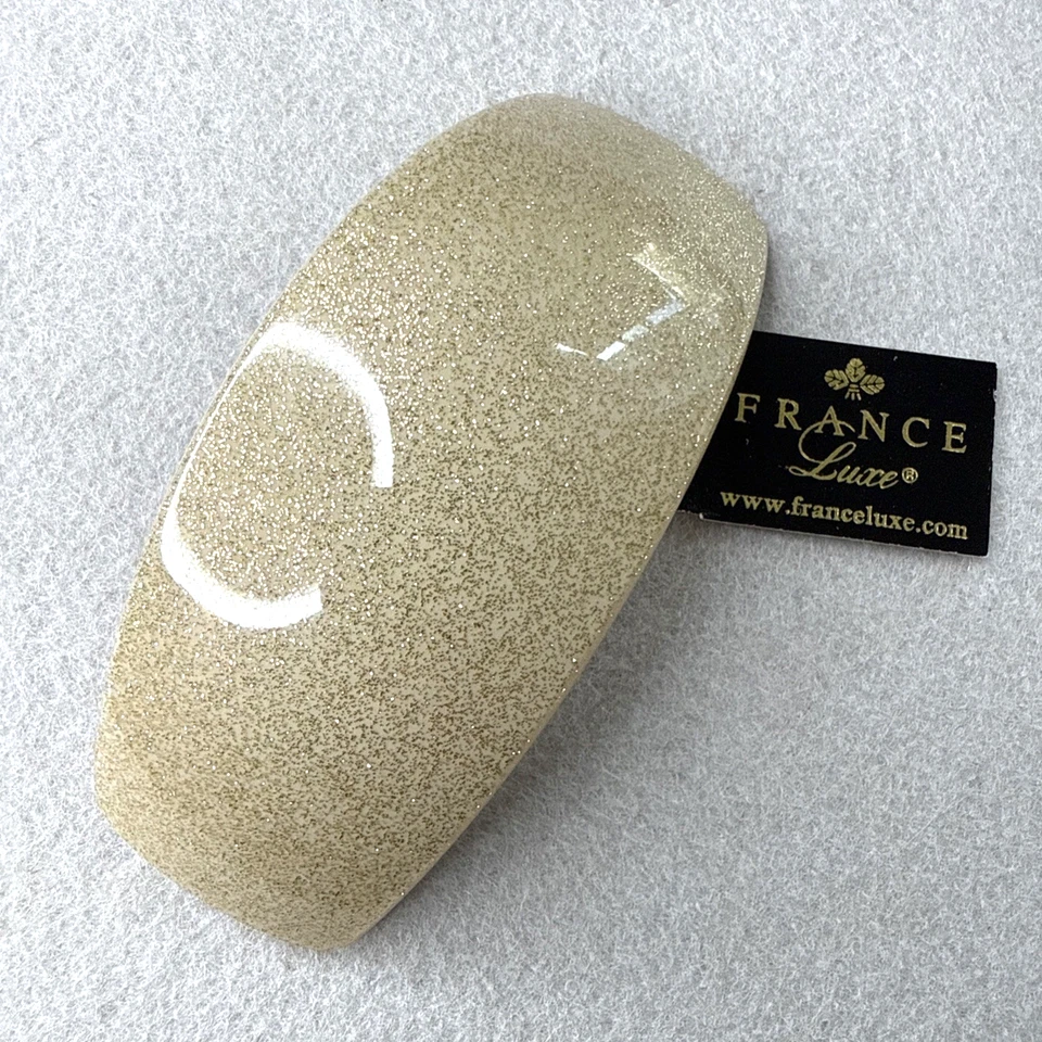 France Luxe Rectangle Volume Barrette - Gold Sparkle (NEW) - Image 1 of 3