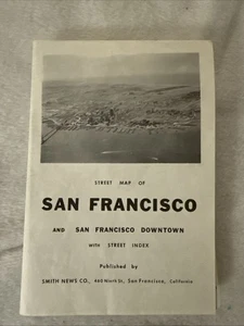 Vintage 1970 Straßenkarte von San Francisco mit Straßenindex - Smith News Co - Bild 1 von 14
