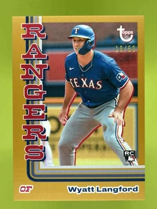 2024 TOPPS BROOKLYN COLLECTION WYATT LANGFORD RC ROOKIE GOLD 10/50 - Picture 1 of 10