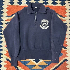 Vintage 1960s Champion Half Zip Sweatshirt Trainers Mens Size L Very Rare - Picture 1 of 5