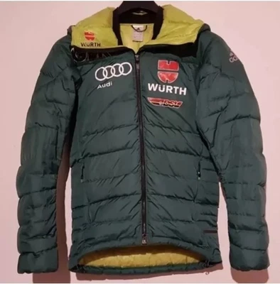 DSV Adidas Daunenjacke Audi Würth Teamjacke Germany Anorak Jacke Gr. M/L Grün - Bild 1 von 4