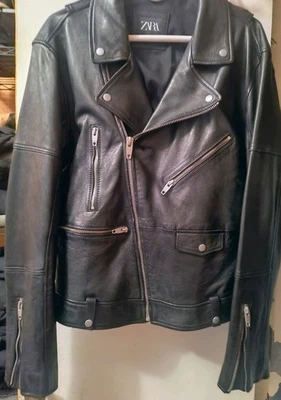 Chaqueta de motociclista de cuero para motocicleta Zara allsaints pieles de boda acné marni cos iro XL Foto 1 de 4