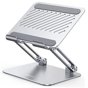 Tablet Stand Holder for Desk Dual Rod Support Aluminum Tablet Holder Silver - Afbeelding 1 van 7