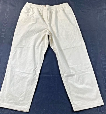 Mujer Appleseed's Pantalón Pasturero Talla 18P Crema Elástico Cintura Bolsillos Algodón Foto 1 de 4
