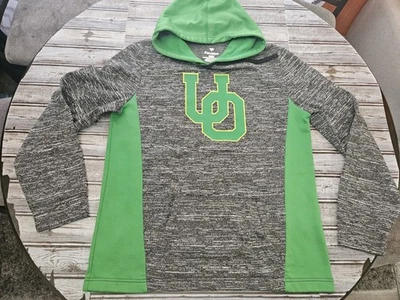 University of Oregon Ducks NCAA Men’s M Fanatics Hoodie Gray Green Pullover - Image 1 of 4
