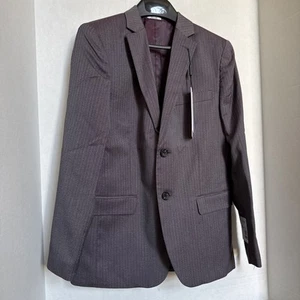 Calvin Klein Boys Beetroot Suit Jacket Blazer Size 14 Regular Slim Fit NWT - Picture 1 of 7