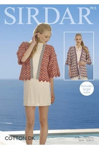 Sirdar 7915 Kimonos in Cotton DK Knitting Pattern knit paper hard copy genuine - Picture 1 of 1