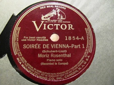 1936 MORIZ ROSENTHAL Piano SCHUBERT LISZT SOIREE DE VIENNE Victor 1854 Vienna Foto 1 de 2