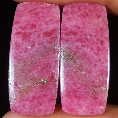 41.75 Cts Natural Rhodonite Pair Cushion Cabochon 11x25x4 mm Gemstone IR_671 - Image 1 of 3