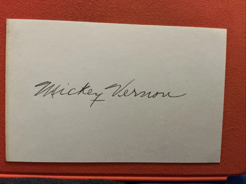 Mickey Vernon🔥🔥MLB Debut 7/28/39 Washington Senators 🔥🔥Autograph 🔥 - Image 1 of 1