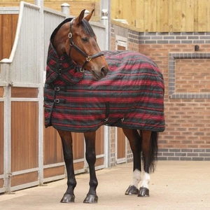 Shires Tempest Plus 200g Stable Combo - 1200 Denier - Red Check/Red Tartan - Picture 1 of 5