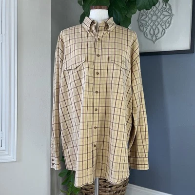 Camisa Clásica Lucchese Para Hombres XL Cuadros Vaquero Occidental Rodeo Rojo Tostado Foto 1 de 4