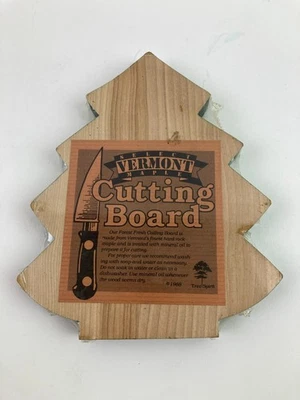 Select Vermont Bordo Árvore de Natal Tábua de Corte Árvore Espírito 1988 7,5" X 6" NOVO - Imagem 1 de 4