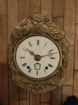 Mouvement horloge comtoise ancienne Renout Conches à cloche - Photo 1/4