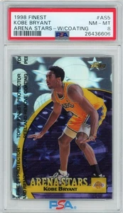 Kobe Bryant (Pop 5) 1998 Topps Finest Arena Stars #AS5 PSA 8 Insert Lakers HOF - Bild 1 von 2