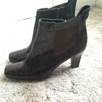 Botines Franco Sarto Flynn Marrón Imitación Charol -Talla 9.5 M Foto 1 de 4