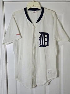 Vintage Rawlings Authentic MLB Detroit Tigers Home Trikot Herren Gr. M Baumwolle - Bild 1 von 7