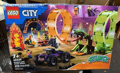 Lego City 60339 - Double Loop Stunt Arena 598 Pieces -  Sealed RETIRED - Image 1 of 2