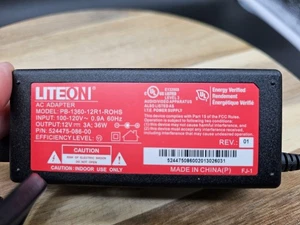 LiteOn Netzteil Modell: PA-1360-12R1RHOS Teilenr.: 524475-086 Ladegerät Netzkabel - Bild 1 von 5