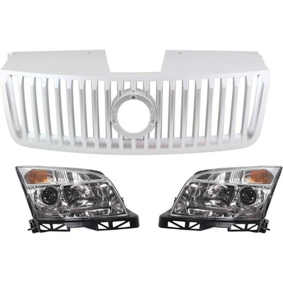 Headlight and Grille Kit For 2006-2009 Mercury Milan Halogen Silver Shell Grille Foto 1 de 4