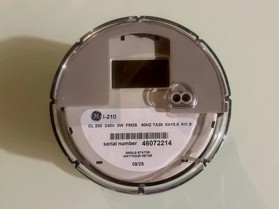 GENERAL ELECTRIC ACLARA, ELECTRIC METER KWH,  I-210, 240V, 200A, FM2S - Image 1 of 2
