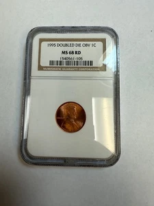 1995 Doubled Die Obverse Lincoln Cent NGC MS-68 RD Red - Very High Grade - Picture 1 of 3