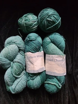 Araucania Pure Wool Chunky Yarn Green Ombre 15oz Lot Made In Chile - Image 1 of 4