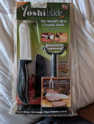Yoshi Blade Ceramic Knife And Peeler. As Seen On TV. New In Package - Image 1 of 3