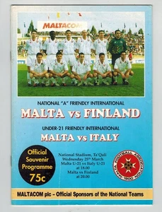 Programma Malta - Finland Italia under 21 - 1998 - Foto 1 di 1