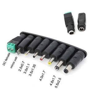 8 Tips 5.5x2.5mm 4.0x1.7 3.5x1.35mm 4.8x1.7mm DC male female terminal Power plug - Picture 1 of 5