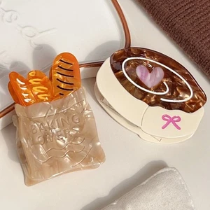 Dessert Acetate Bread Hair Claw Cherry Dog Shark Clip Hairpin  Girl - Picture 1 of 19