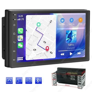 Double 2 Din 7” Car Stereo Touch Screen Car Radio Apple CarPlay Android Auto BT - Picture 1 of 21