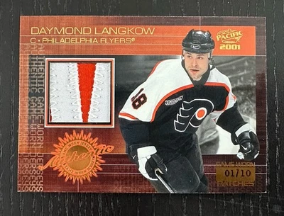 2000-01 Pacific Game-Worn Jersey Patch Daymond Langkow /10 RARE SSP - Image 1 of 2