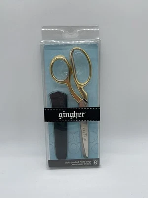 Gingher Gold-Handled Knife-Edge Dressmaker Shears 8" Scissors - Image 1 of 4